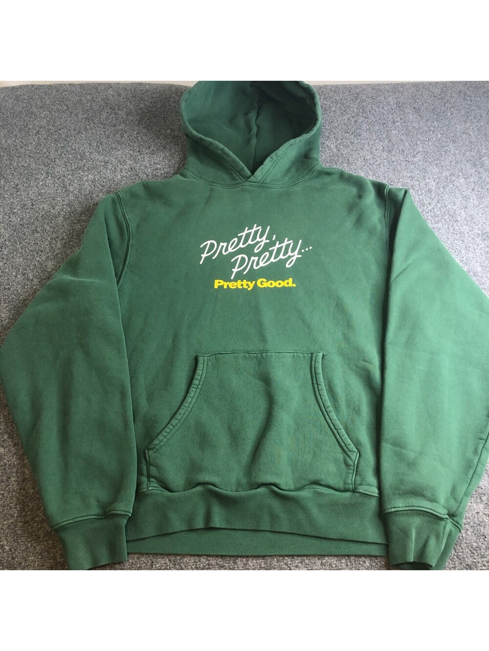 Malbon Golf Curb Your Enthusiasm Pretty Pretty Good Men Large Hoodie Green Heavy